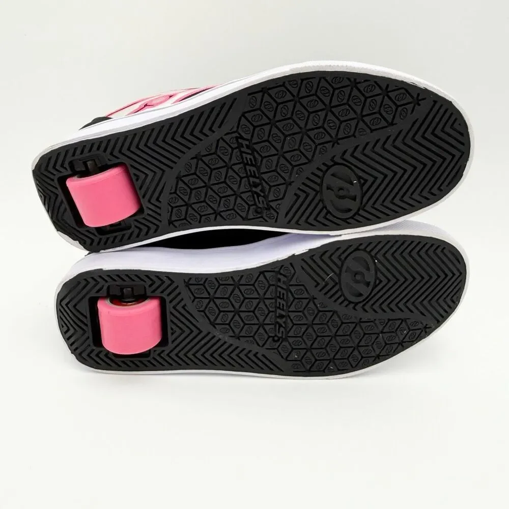Heelys Pro 20 LG Roller Skate Shoes Pink Black Canvas Lace Up - US Kids 6Y / EU